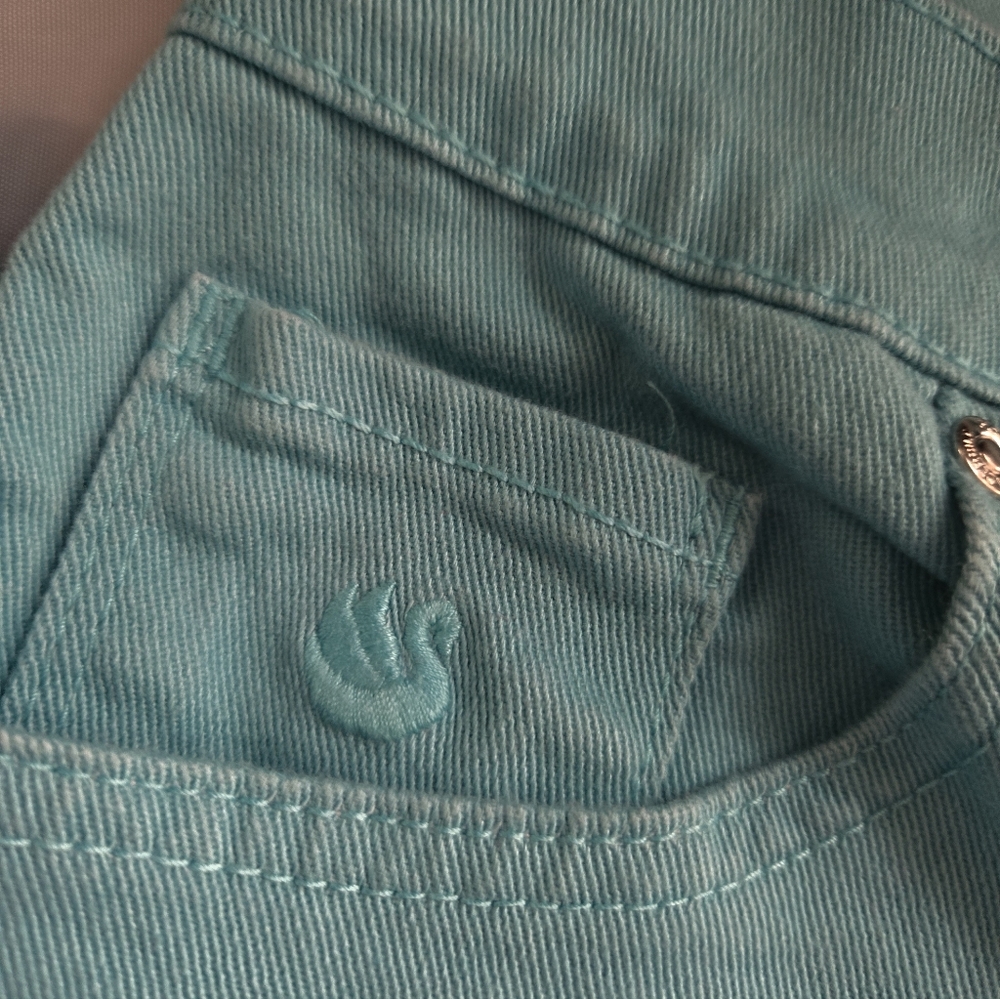 Gloria Vanderbilt Amanda Jeans Sz 4P  High Rise Straight Leg Turquoise Color - Picture 6 of 9